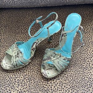Via Spiga Made in Italy Snake skin pattern Sandals